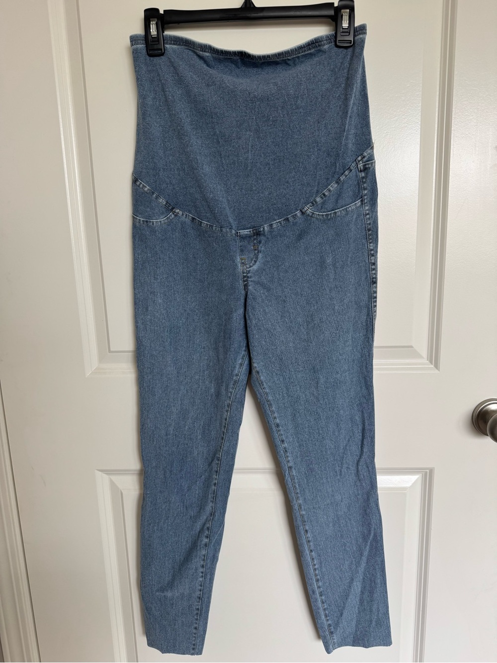H & M-Mamma Maternity High-Waist Blue Denim Jeans